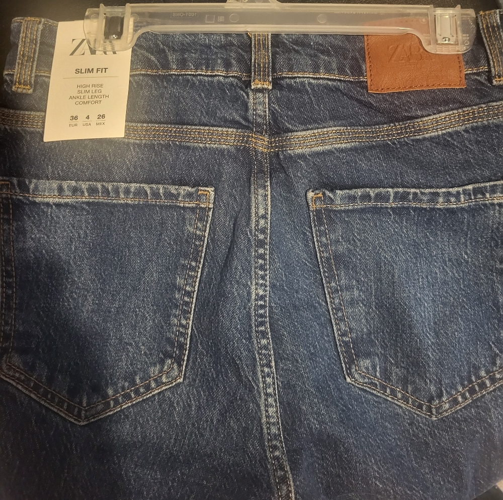 Zara high rise slim fit jeans size 4 NWT - Picture 4 of 5